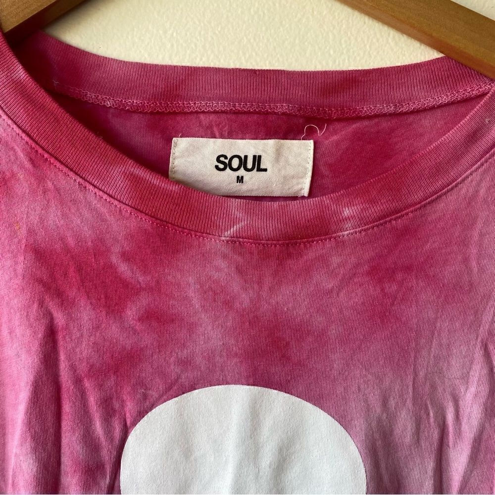 Soulcycle super soft pink tie-dye cropped long sleeve tee medium - Picture 4 of 6